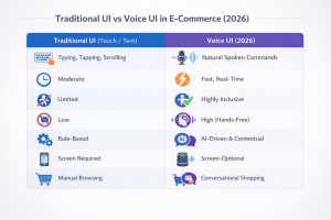 Traditional UI vs Voice UI comparison - Primotech Traditional UI vs Voice UI comparison