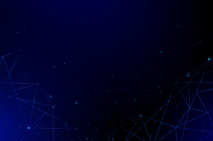 Blue digital network background